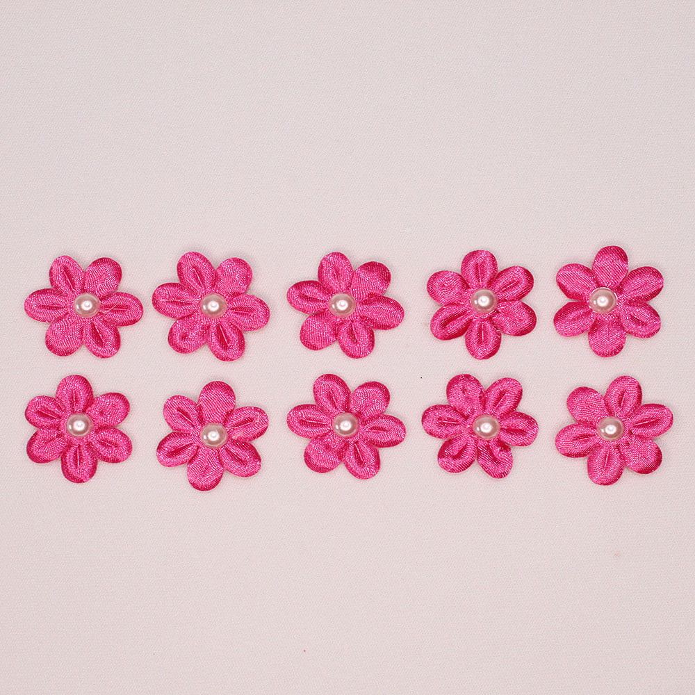 Florzinhas com miolo Pérola 25 mm - Pink