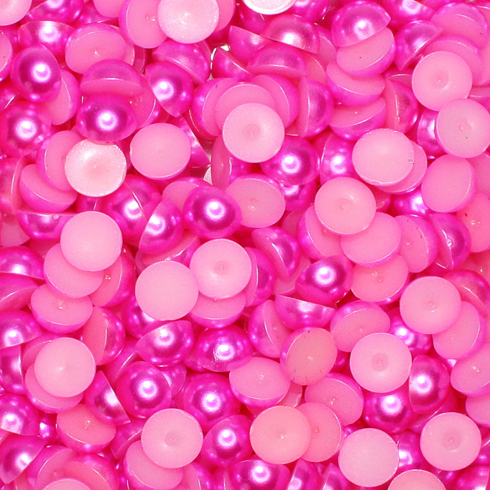 Meia pérola 8 mm - Pink