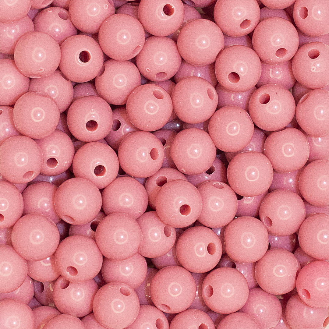 Bolas de 10mm Pink Fosca – 25 gramas – Ana Feijão Fitas