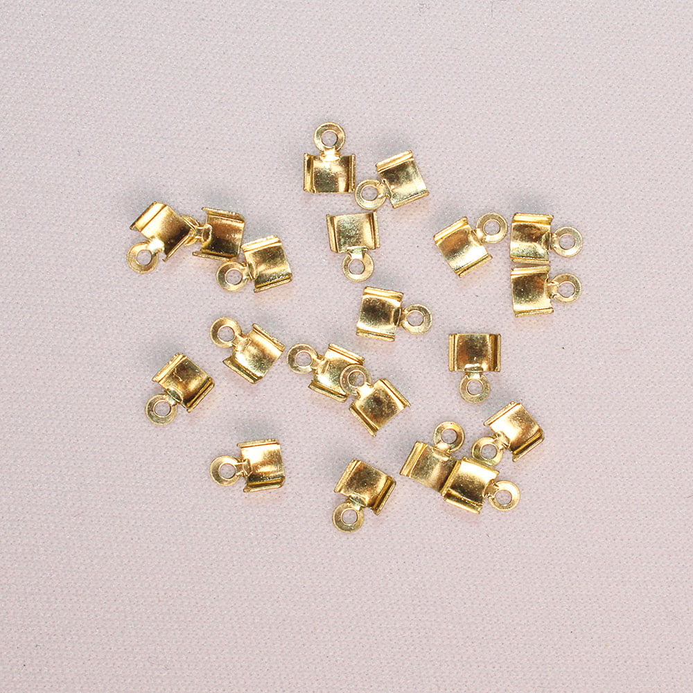 Terminal para pulseira Dourado 10 pares 5 mm