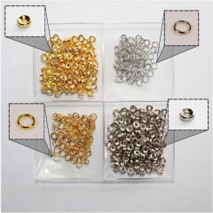 Kit de miçangas para confecção de pulseiras - Dourado