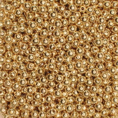 Entremeio Dourado Bola Lisa - 3 mm - 10 gramas
