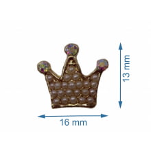 Coroa Dourada com Mini Pérolas