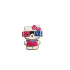 Aplique de Silicone Hello Kitty com óculos