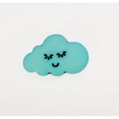 Botão - Nuvem azul