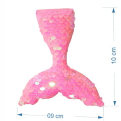 Cauda de sereia rosa com lantejoulas