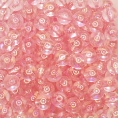 Bola Lisa Irisada Translucida - 8 mm - Rosa 50 g