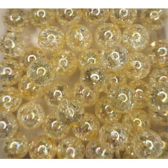 Bola translucida craquelê Amarela - 10 mm - 25 gramas 