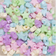 Miçanga Infantil - Estrela Cores Candy - 25 g