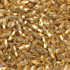 Entremeio Dourado Arroz Sextavado - 4 mm x 8 mm - 10 gramas