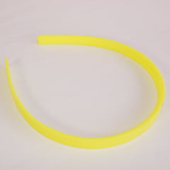 Tiara de Plástico - C/ Dentinho Amarela - Largura 8 mm 