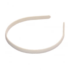 Tiara de Plástico - Sem Dentinho Branca - Largura 8 mm