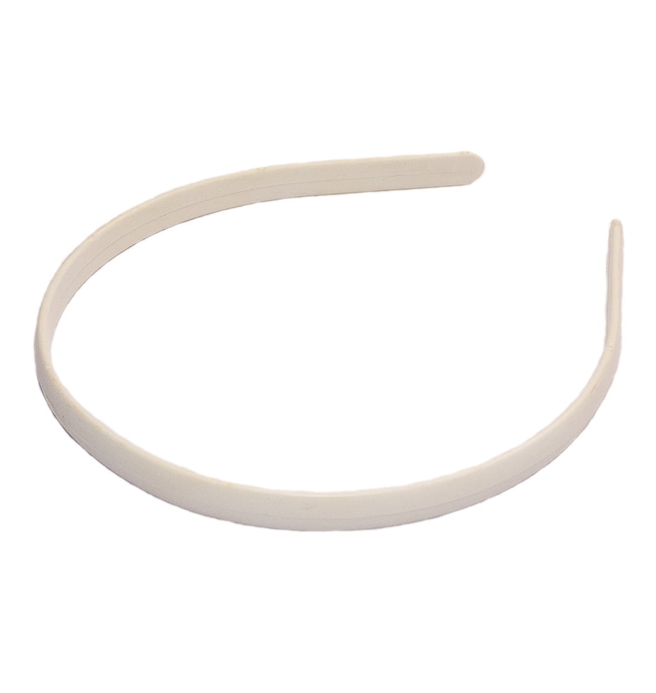 Tiara de Plástico - Sem Dentinho Branca - Largura 8 mm